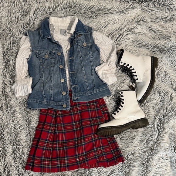 Dr. Martens Shoes - Dr. Martens White Lace-Up Boots with Black Accents